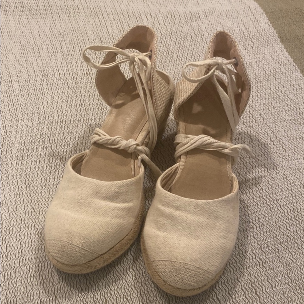 Urban Outfitters Cream Espadrilles Shoes
